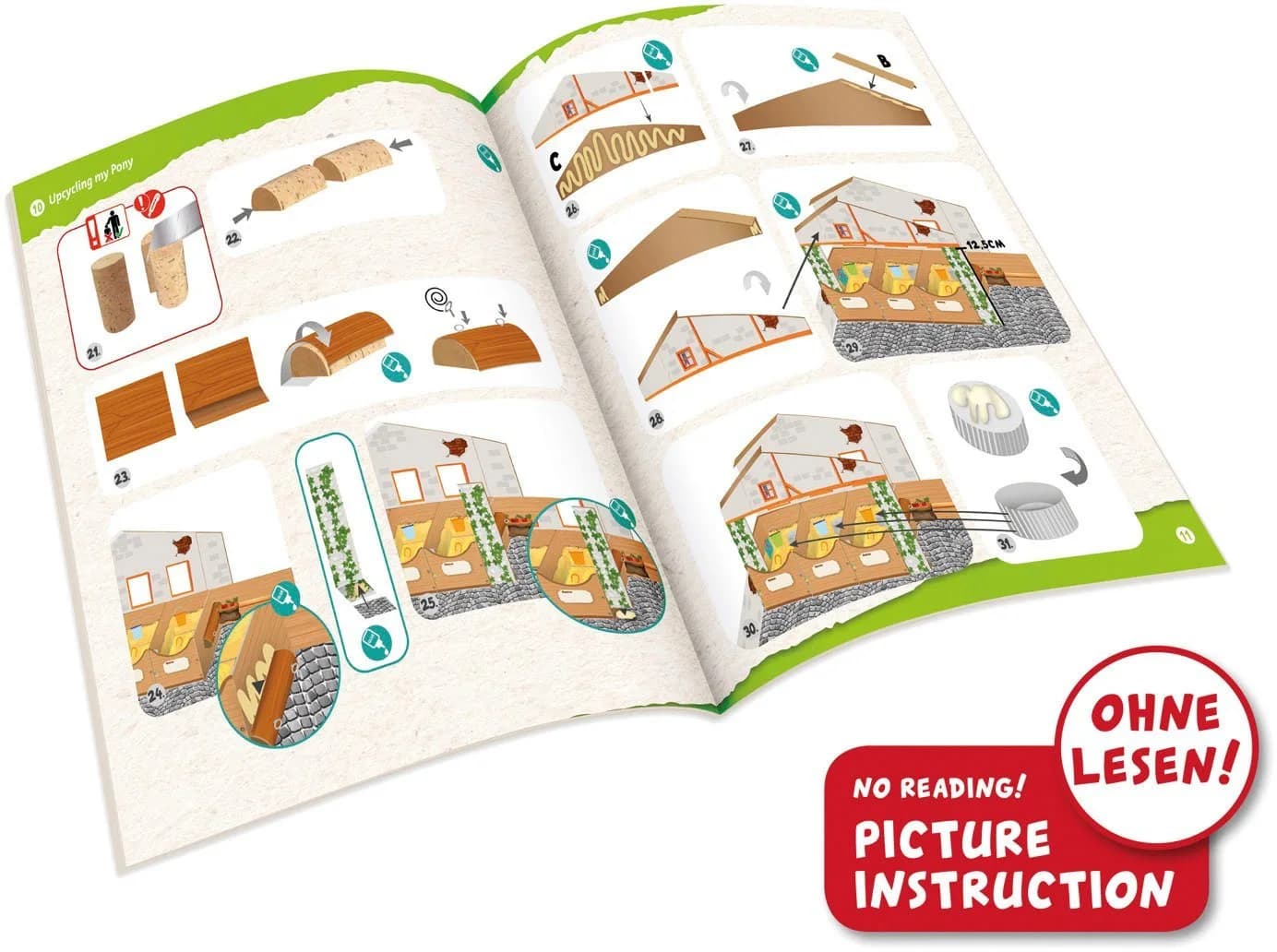 LENA® Kreativset Reiterhof My Pony Eco Bastelset Holz Pappe - Bild 4