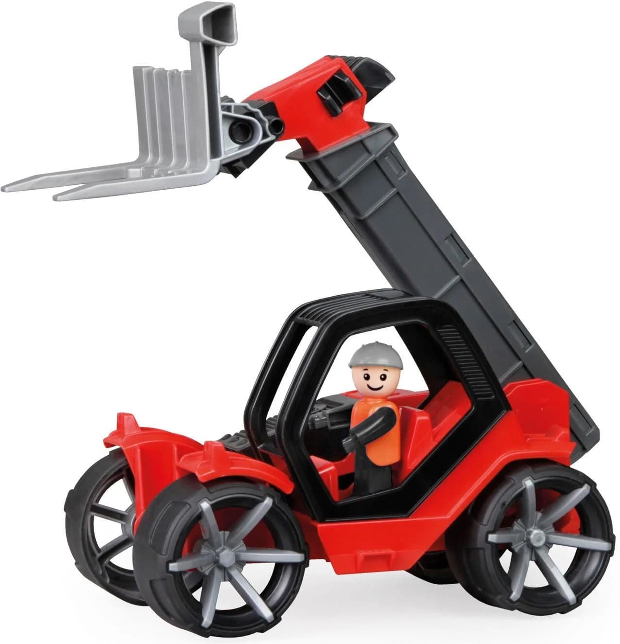 LENA TRUXX² Teleskoplader Radlader Rot mit Spielfigur