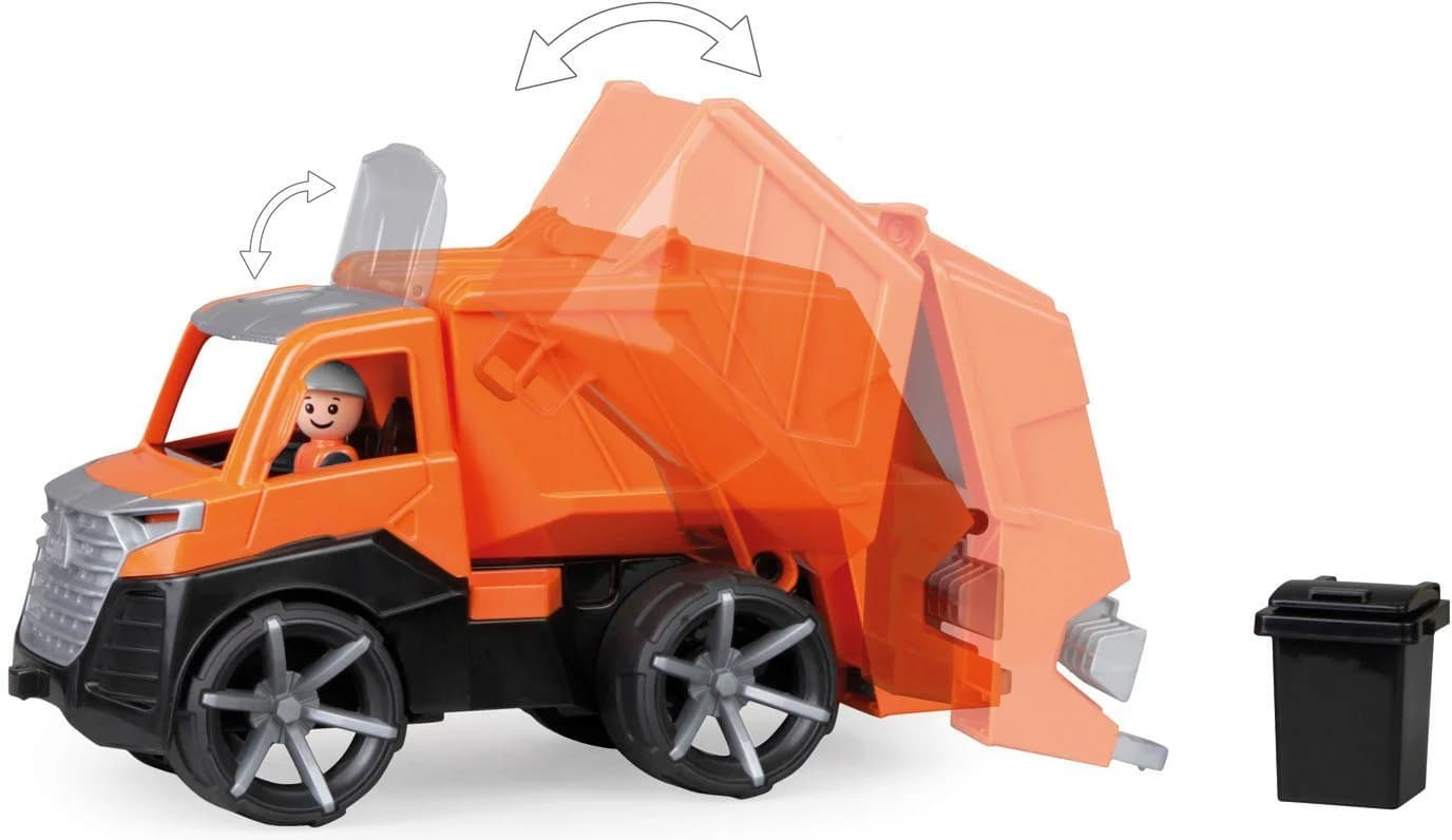 LENA® Spielzeug-Müllwagen TRUXX² inkl. Spielfigur Orange