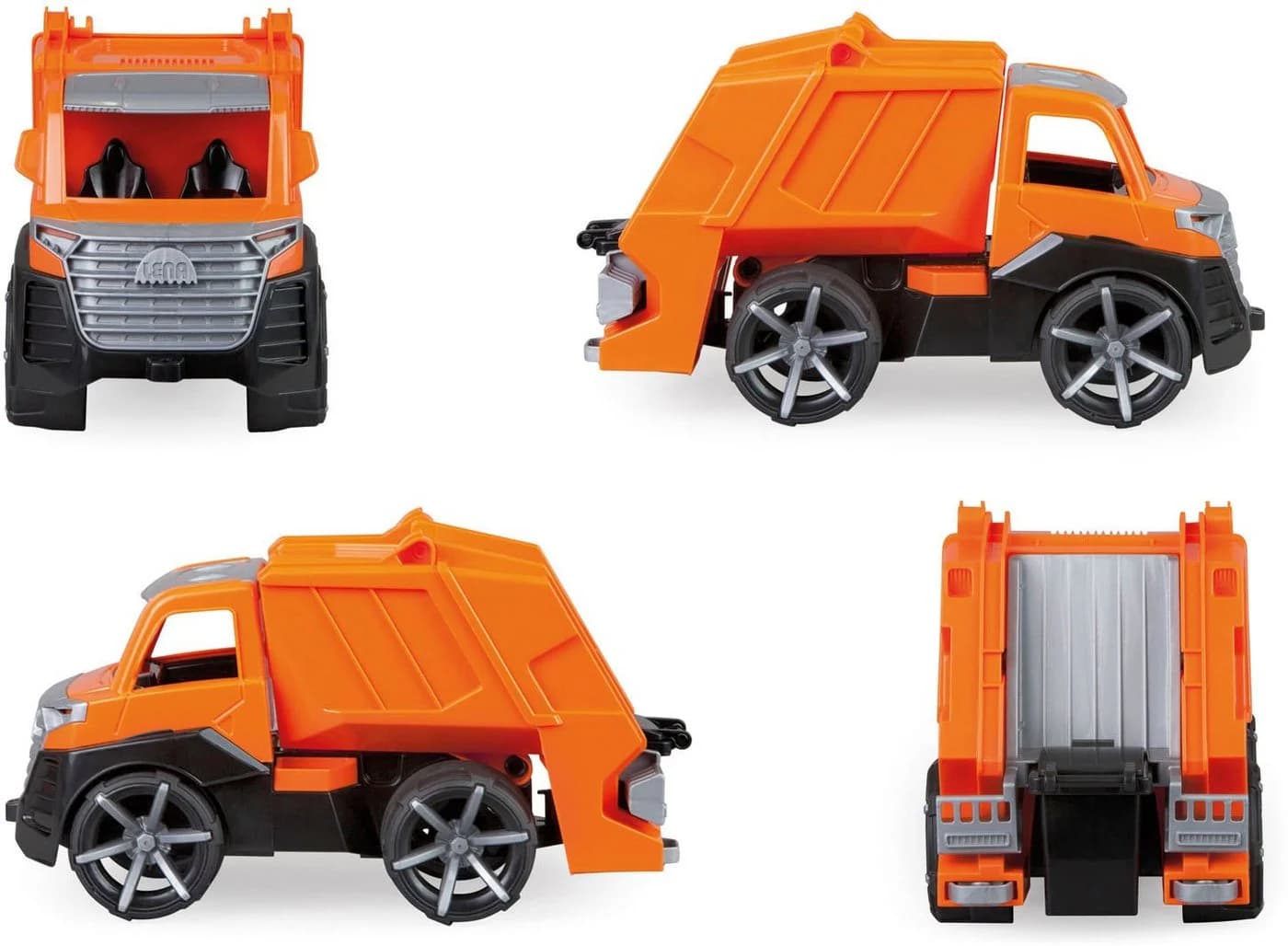 LENA® Spielzeug-Müllwagen TRUXX² inkl. Spielfigur Orange - Bild 3