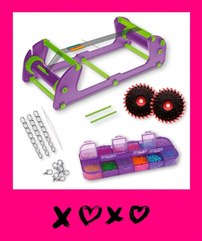LENA® Kreativset Rocailles Perlenwebrahmen Bunt Made in Europe - Bild 3