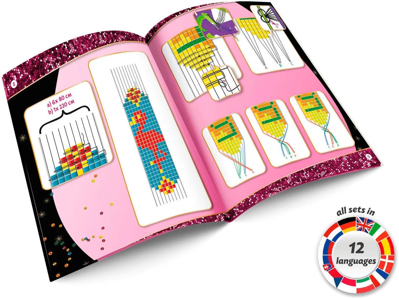 LENA® Kreativset Rocailles Perlenwebrahmen Bunt Made in Europe - Bild 4