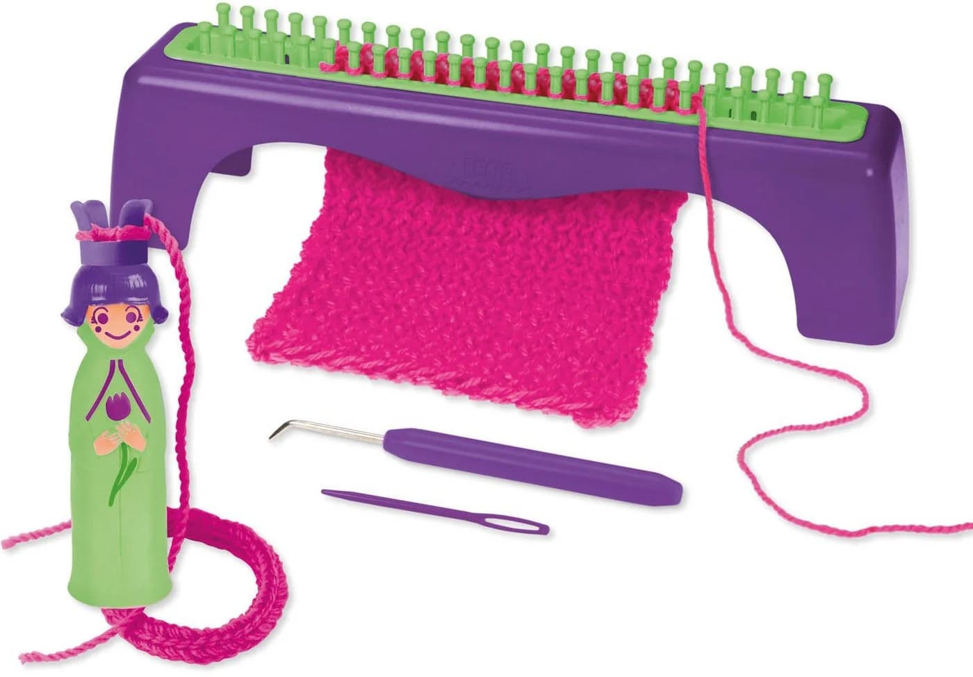 Kreativset LENA Strickset mit Strickliesel Lila Kunststoff Made in Europe - Bild 3