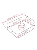 PEUGEOT Auflaufform APPOLIA Keramik 22cm Rechteckig Rot Bild 5