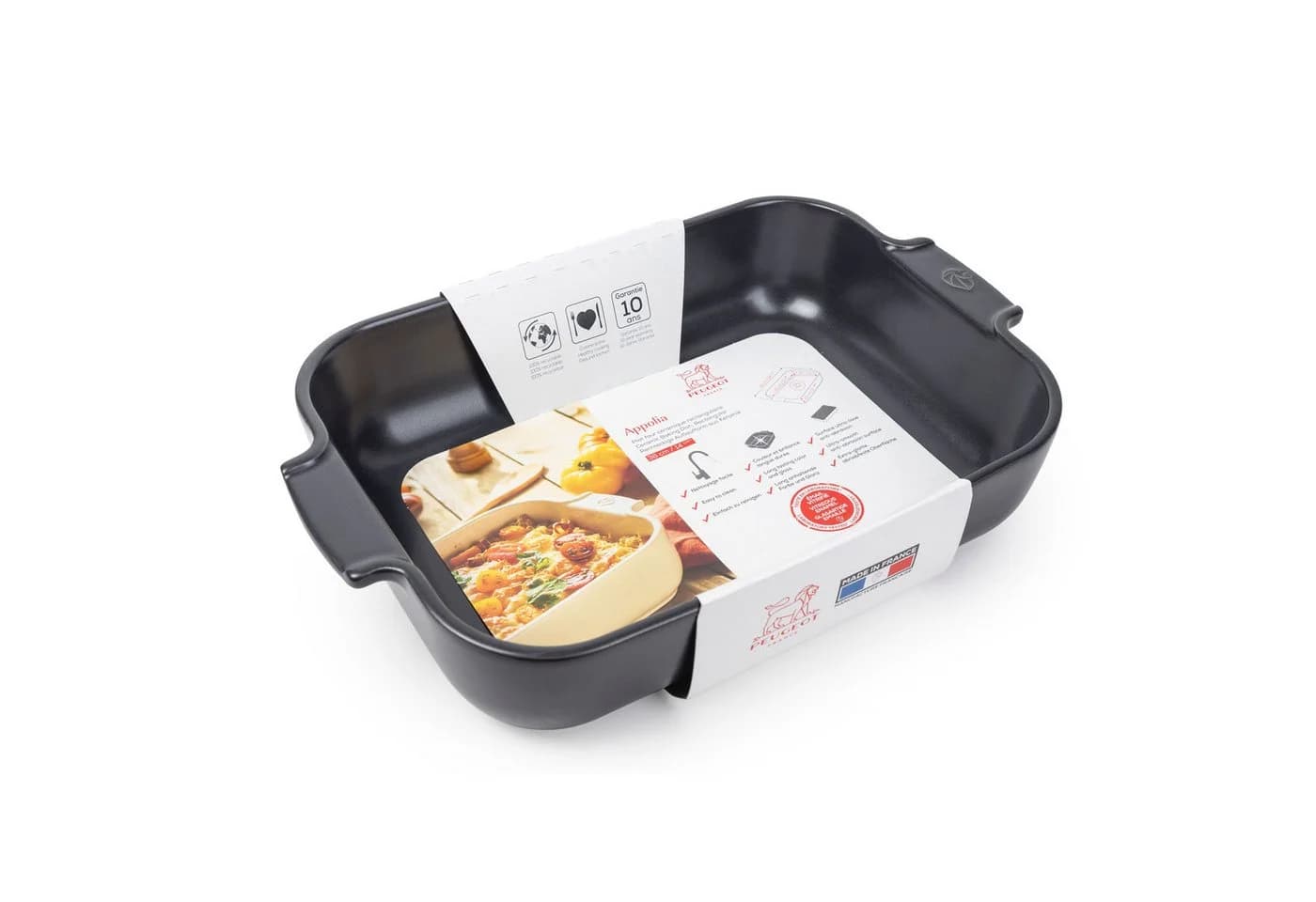 PEUGEOT Auflaufform APPOLIA Keramik 36cm Rechteckig Groß Schiefergrau