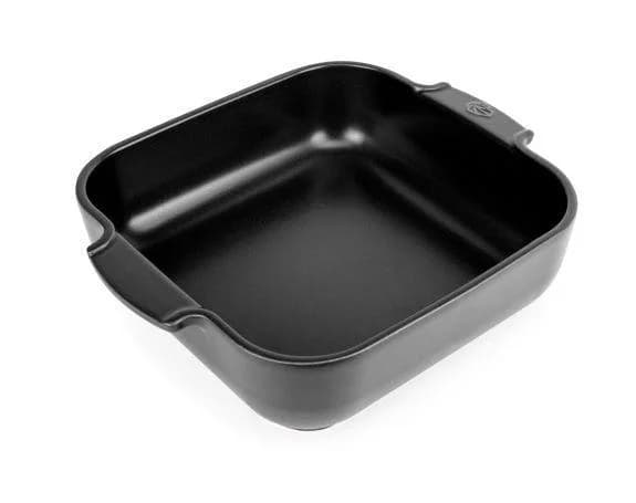 Auflaufform APPOLIA Steinzeug Satin Schwarz