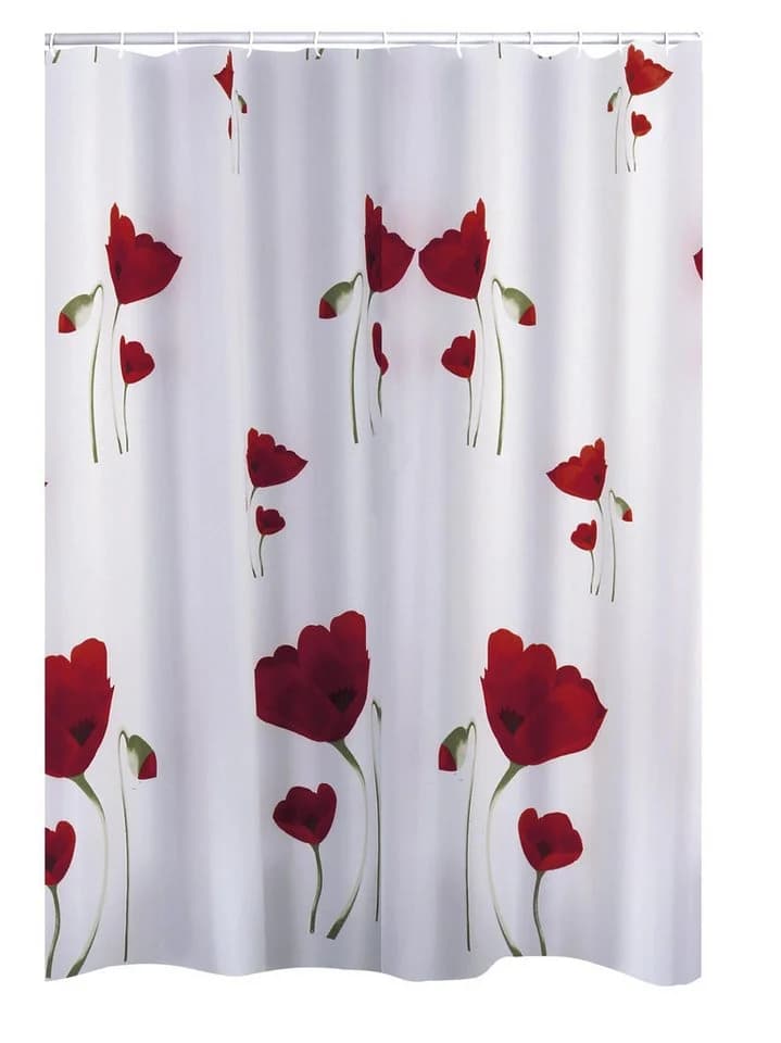 Ridder Duschvorhang Mohn Rot Blickdicht Polyester - Bild 2