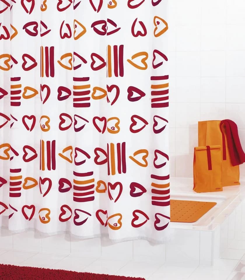Ridder Duschvorhang Lovely Rot 180 cm