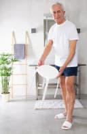 Ridder Duschklappsitz Max Weiß mit Haltegriff Bild 1