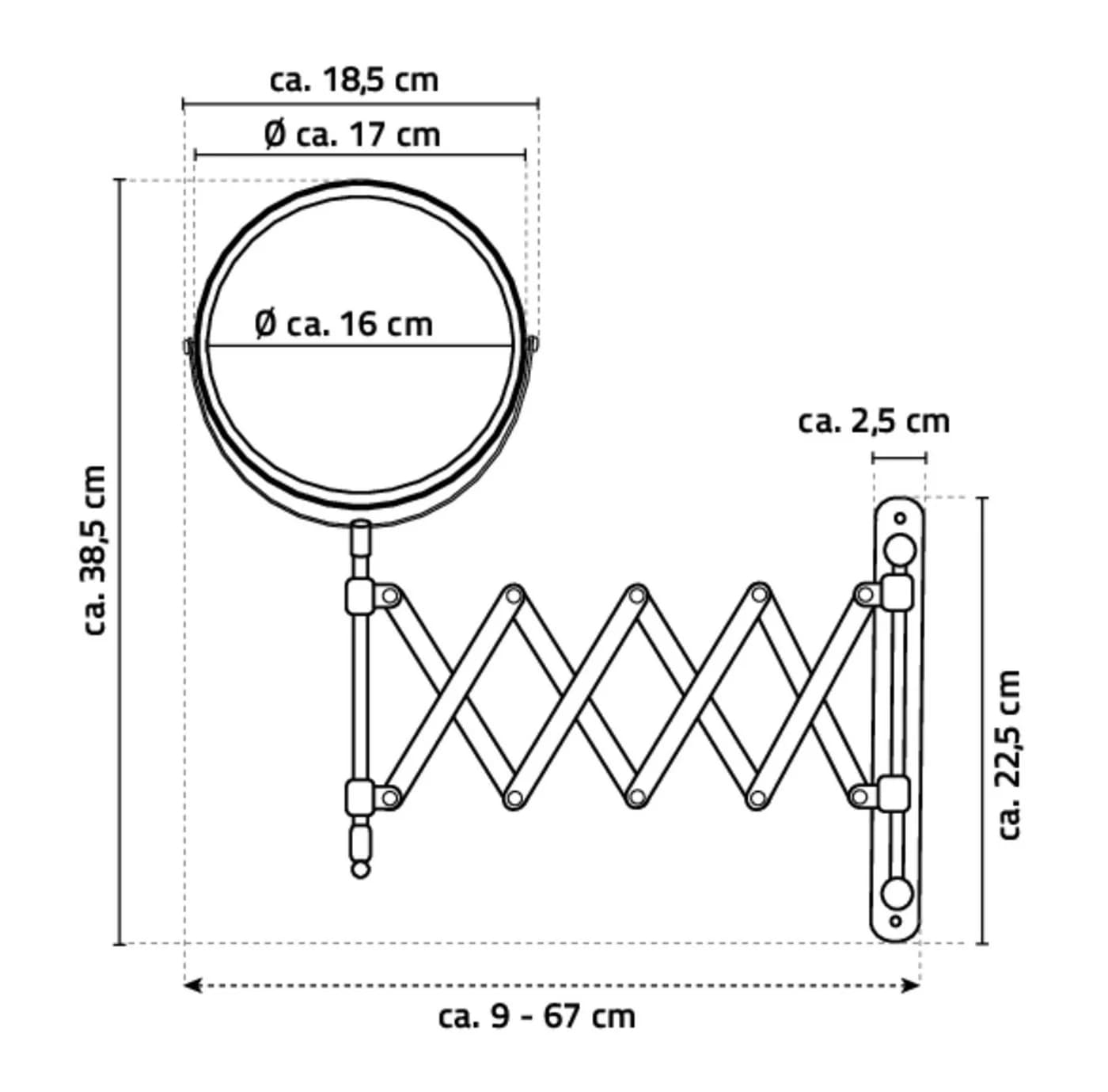 Ridder Kosmetikspiegel Jannin Chrom Vergrößerung - Bild 4