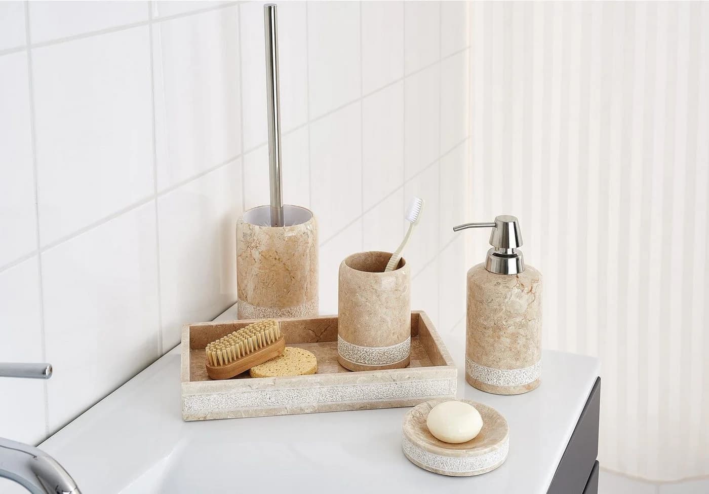 Ridder Seifenschale Posh beige aus Marmor