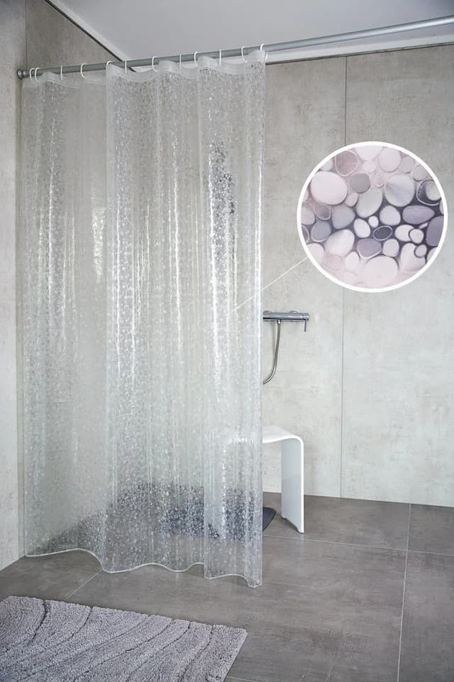 Ridder Duschvorhang Stone semitransparent 180 cm