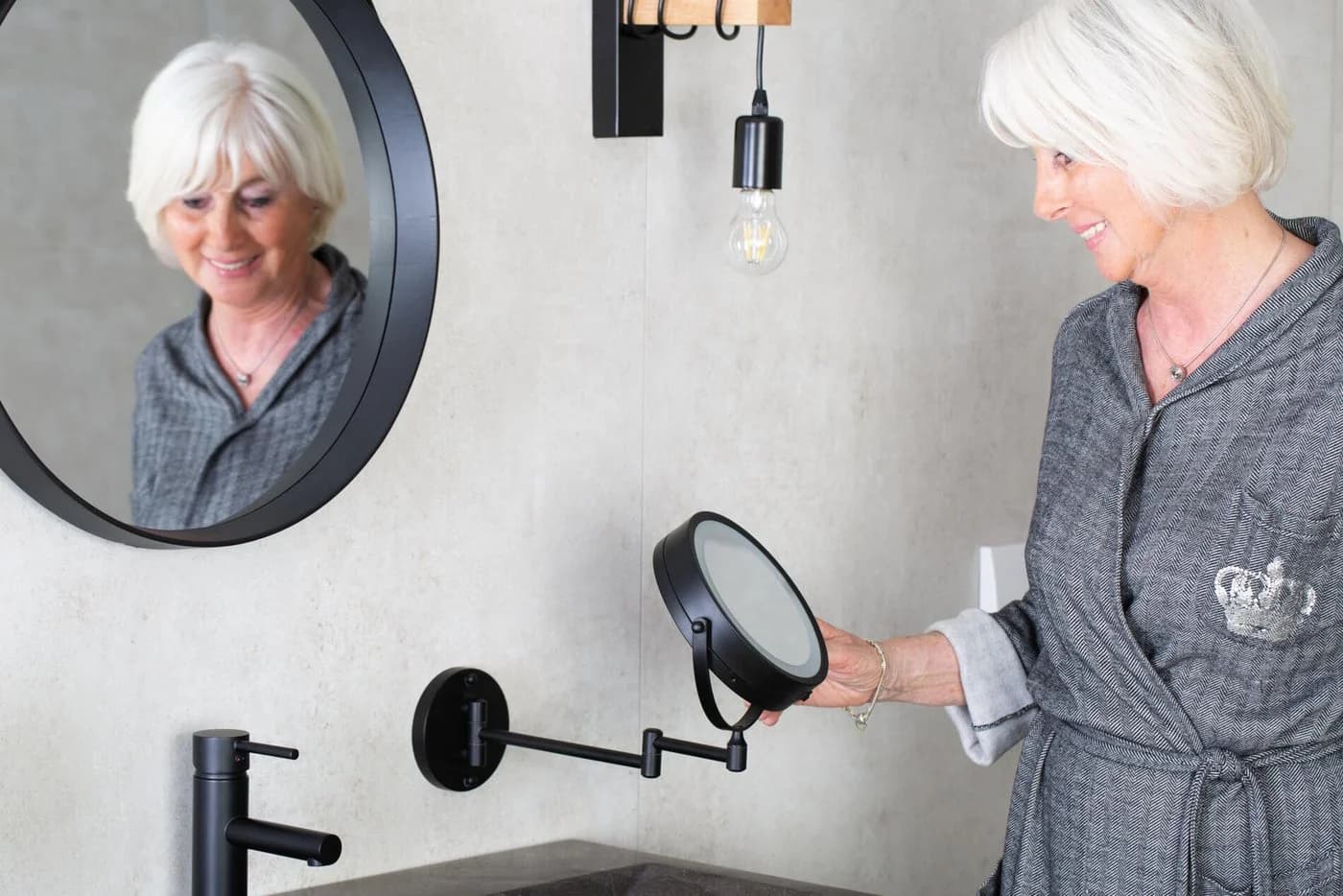 RIDDER Kosmetik-Wandspiegel Mary schwarz