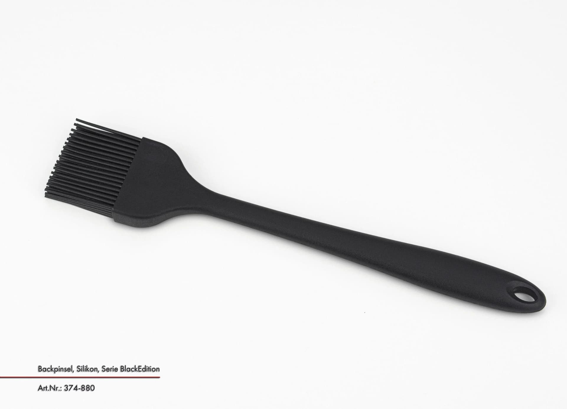 Backpinsel JUSTINUS BLACK EDITION Silikon Schwarz