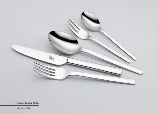 Besteckgarnitur JUSTINUS ALPHA 60-tlg. Silberfarben