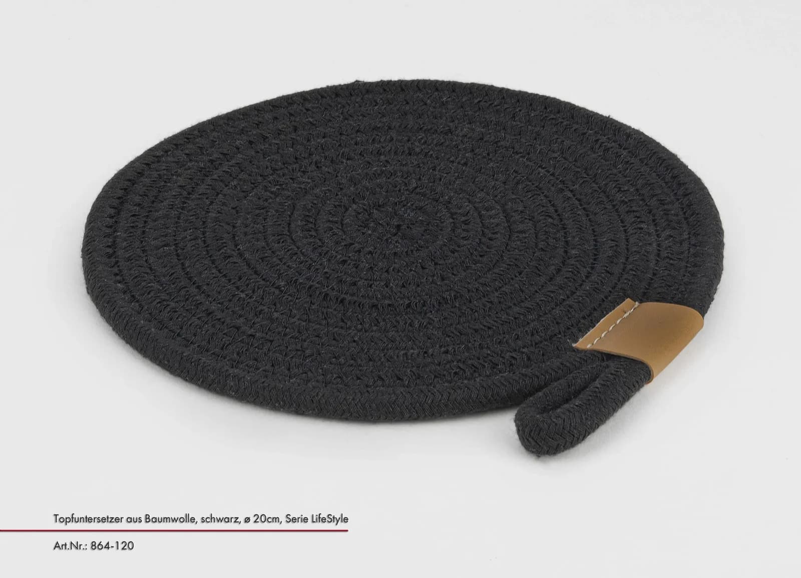 Topfuntersetzer Justinus Life Style Baumwolle Schwarz