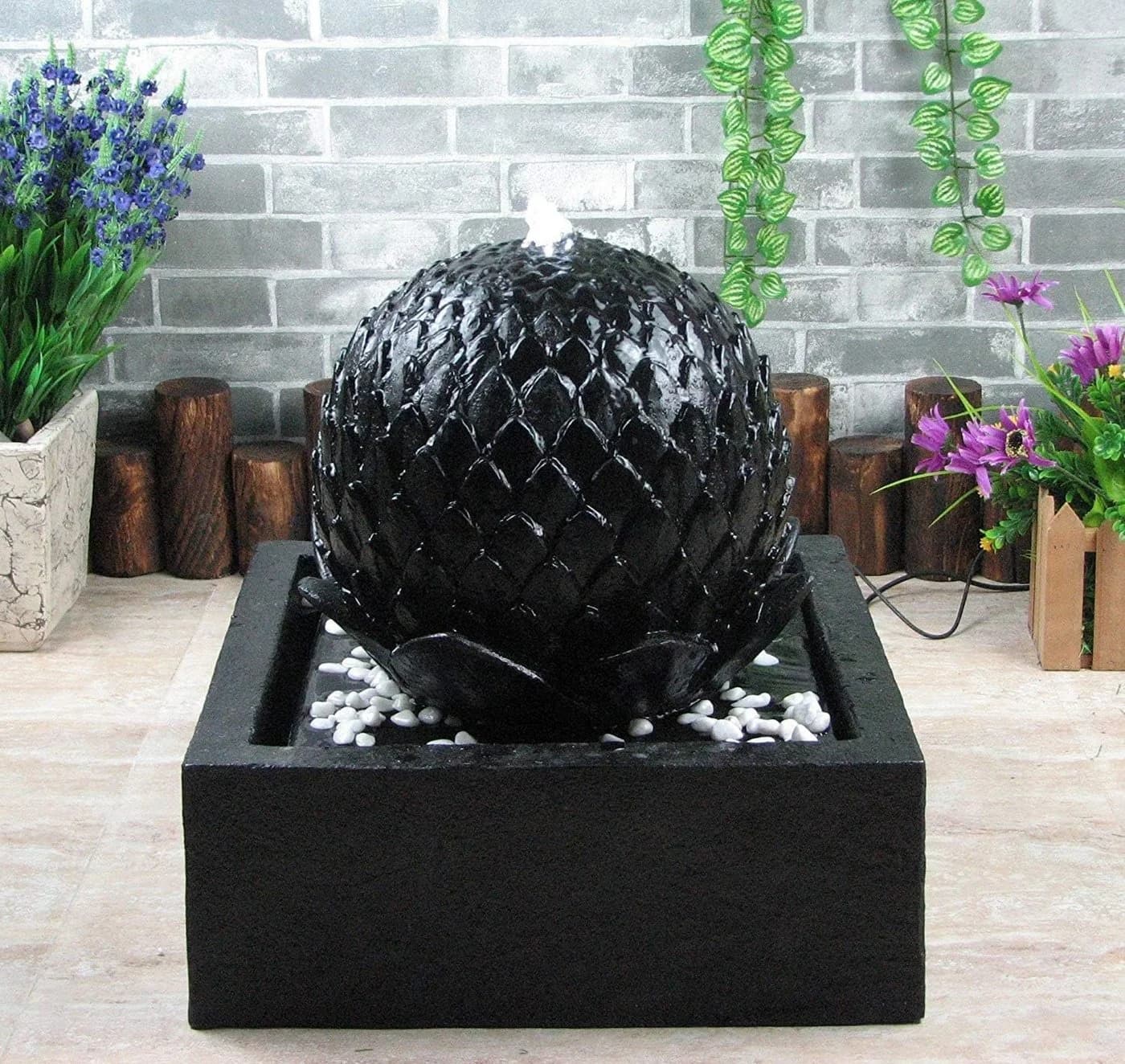 Wehmann Solarbrunnen Lotus mit LED-Beleuchtung - Bild 2