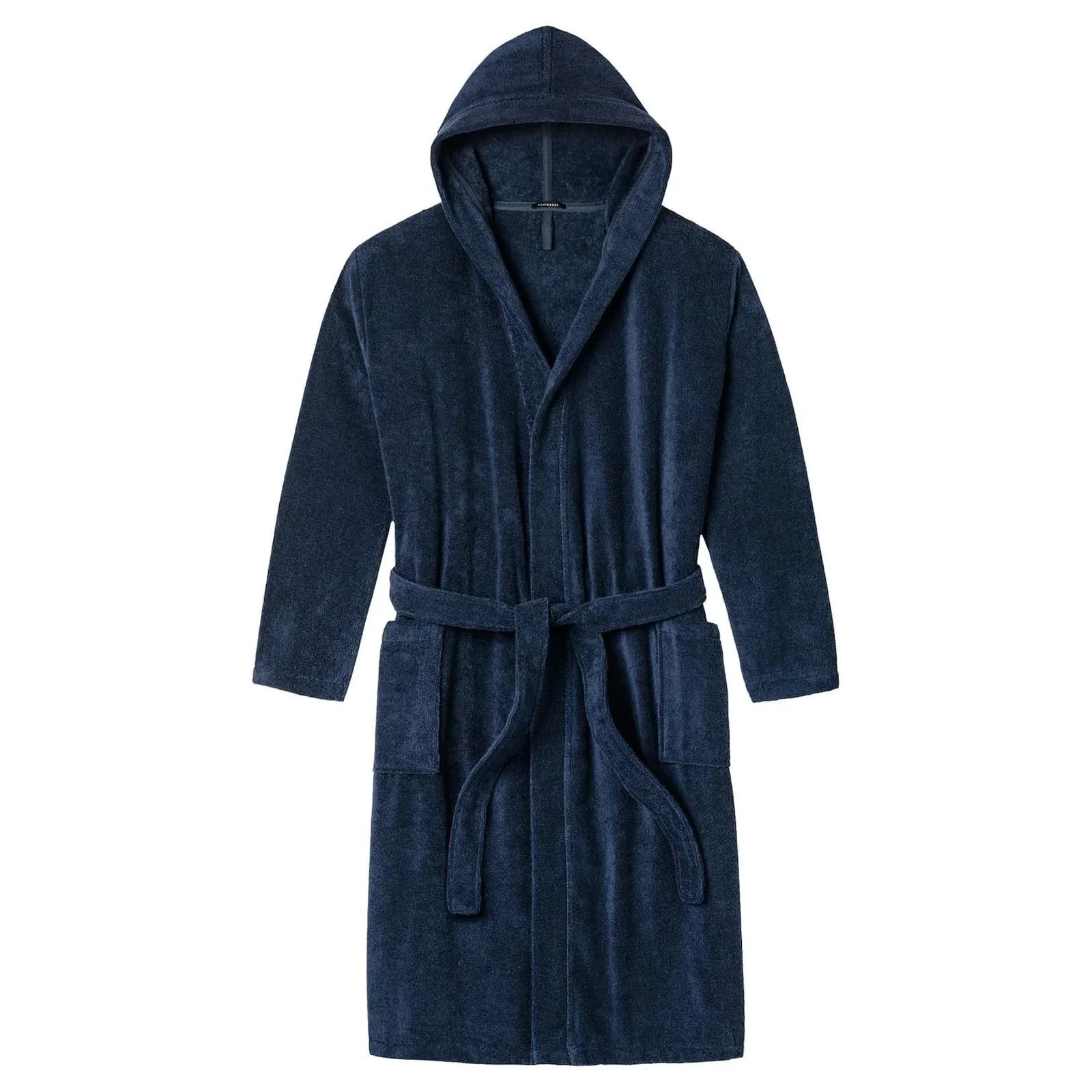 Herrenbademantel SCHIESSER Essentials Gr. L blau Frottee