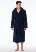 Herrenbademantel SCHIESSER Essentials Gr. L blau Frottee Bild 2
