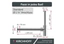 Kirchhoff Design Flaschensiphon Silber Edelstahl mit Reinigungsöffnung Bild 4