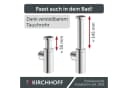 Kirchhoff Design Flaschensiphon Silber Edelstahl mit Reinigungsöffnung Bild 5