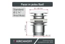 Kirchhoff Design-Ablaufventil mit Überlauf Chrom Push-Open Bild 5