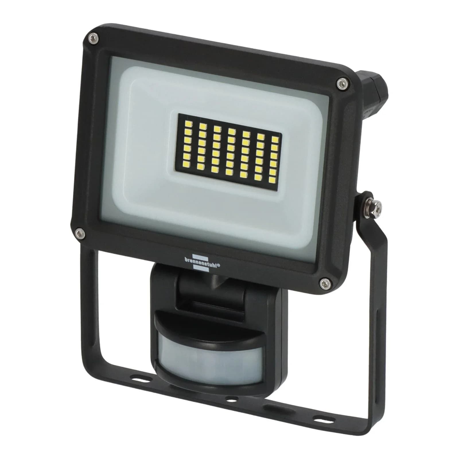 Brennenstuhl LED Wandstrahler JARO 3060 P Schwarz mit Bewegungsmelder