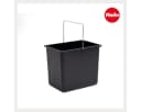 Hailo Einbaumülleimer 18 L Schwarz mit Henkel Bild 1