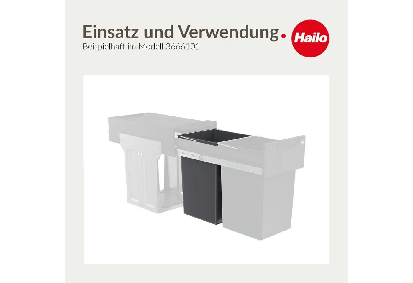 Hailo Inneneimer 15L dunkelgrau mit Metall-Henkel - Bild 4