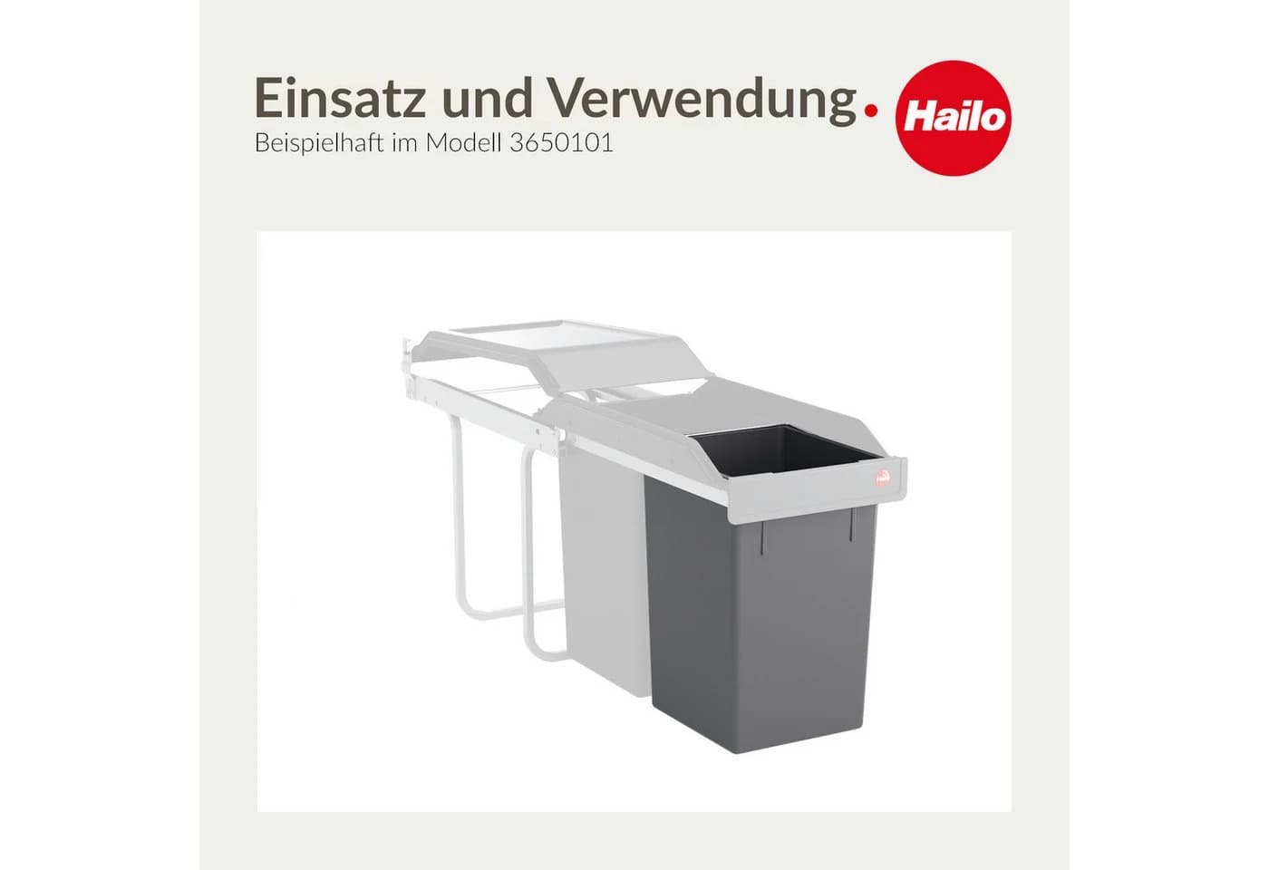 Hailo Inneneimer 15L dunkelgrau mit Metall-Henkel - Bild 5