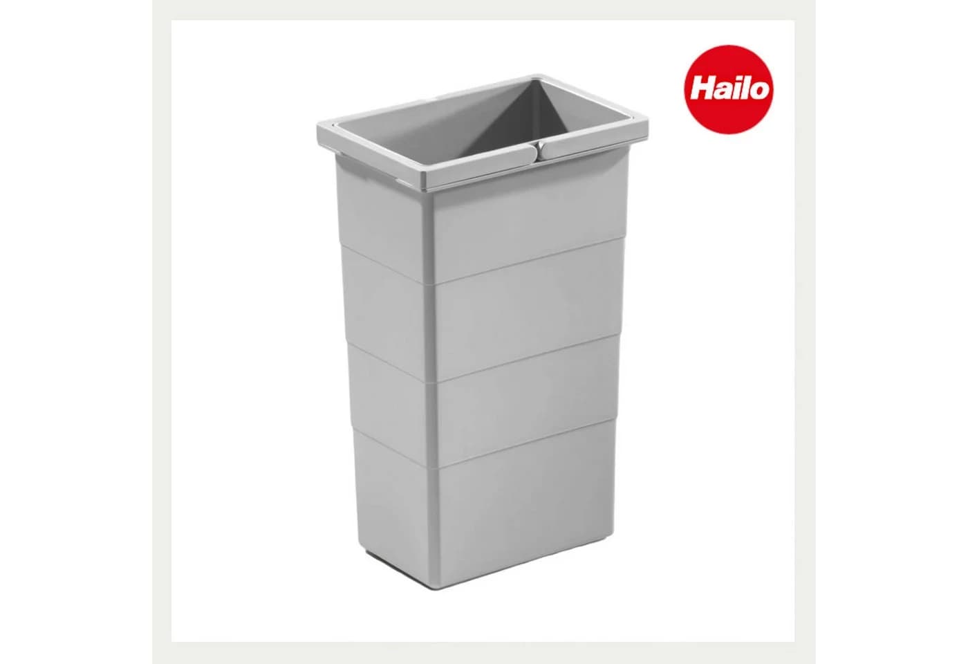 Hailo Inneneimer 10 Liter grau mit 2 Henkeln