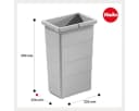 Hailo Inneneimer 10 Liter grau mit 2 Henkeln Bild 3