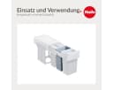 Hailo Inneneimer 10 Liter grau mit 2 Henkeln Bild 4