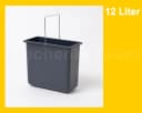 Hailo Einbaumülleimer 12 Liter grau Ersatz Bild 1