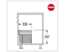 Hailo StapelBox 28/17 Einbaumülleimer 45L Grau Bild 5