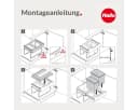 Hailo Einbaumülleimer Raumspar-Tandem-S Grau 3-fach Mülltrennung Bild 5