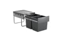 Hailo Einbaumülleimer Raumspar-Tandem 2x 18 Liter grau Bild 2