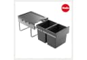Hailo Einbaumülleimer Raumspar-Tandem 2x 18 Liter grau Bild 3