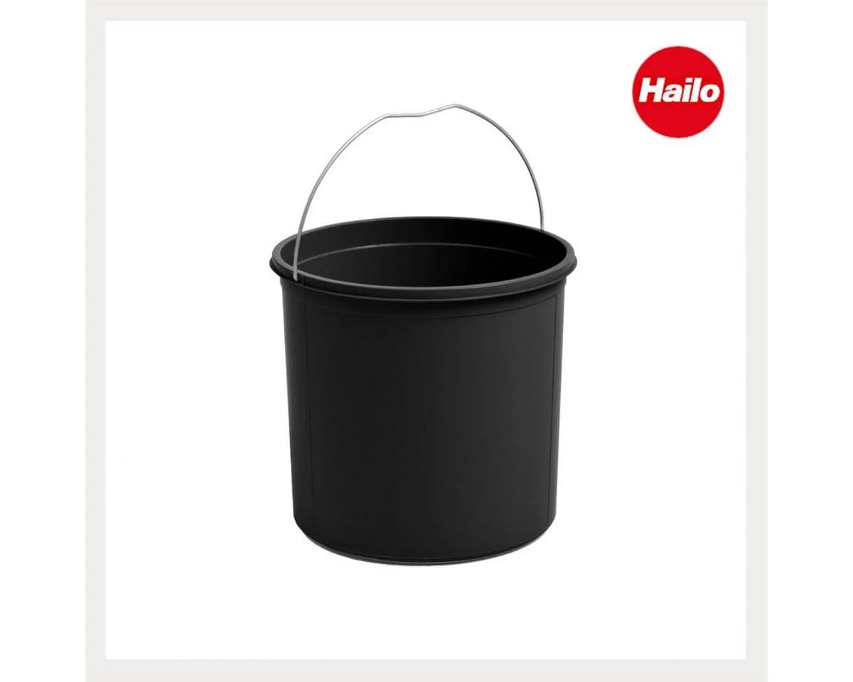 Hailo Inneneimer 12 Liter Schwarz Kunststoff