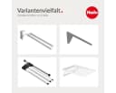 Hailo Teleskop-Handtuchhalter Reinweiß 3-teilig 430 mm Bild 5