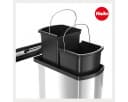 Hailo Einbaumülleimer Duo 16L Edelstahl Schwarz Schwenkmechanismus Bild 3