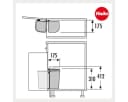 Hailo AS Pico 5 Einbaumülleimer 5L Weiß Swing-System Bild 3