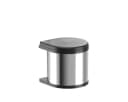 Hailo Einbaumülleimer Mono 12L Edelstahl Schwarz Schwenk Bild 2