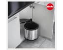 Hailo Einbaumülleimer Mono 12L Edelstahl Schwarz Schwenk Bild 3
