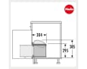 Hailo Einbaumülleimer Mono 12L Edelstahl Schwarz Schwenk Bild 4