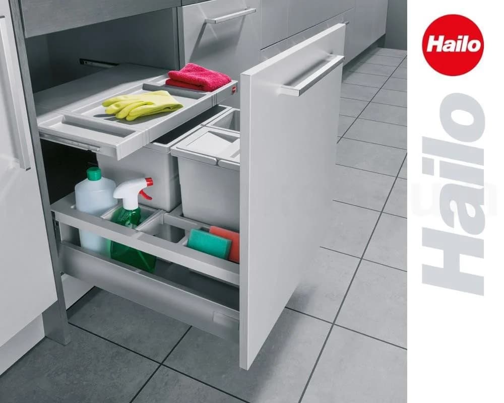 Hailo Einbaumülleimer Separato-K 600 3-fach Trennung Grau - Bild 4