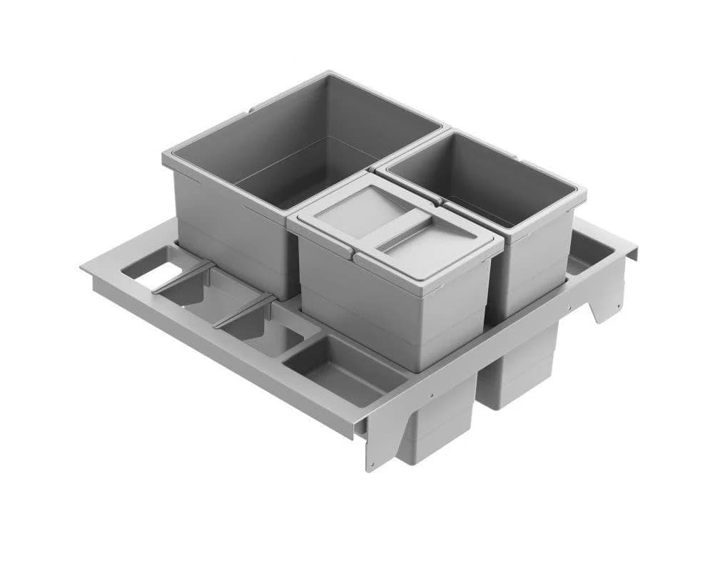 Hailo Einbaumülleimer Separato-K 600 3-fach Trennung Hellgrau - Bild 2