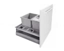 Hailo Einbaumülleimer Separato-K 600 3-fach Trennung Hellgrau Bild 3