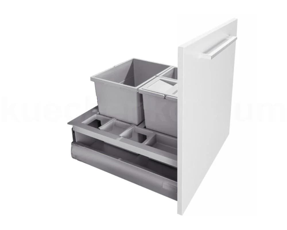 Hailo Einbaumülleimer Separato-K 600 3-fach Trennung Hellgrau - Bild 3