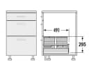 Hailo Einbaumülleimer Separato-K 600 3-fach Trennung Hellgrau Bild 5